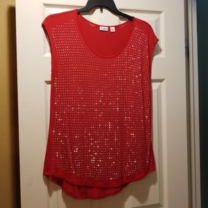 Cato  red sleeveless tunic
